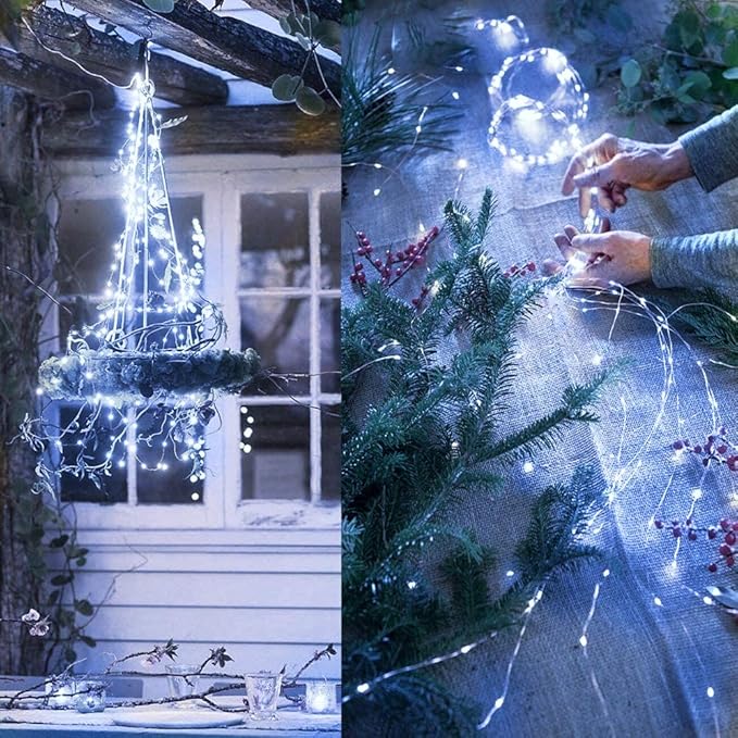 ZNYCYE Solar Waterfall Fairy Bunch Lights Outdoor Waterproof 200LEDs 8 Modes - Image 8