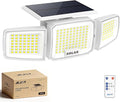 White Solar Security Light Outdoor Super Bright LED, Motion Sensor Flood Light by JEJOT