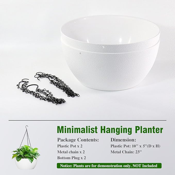 10 inch Hanging Planters for Outdoor Indoor Plants - Image 4