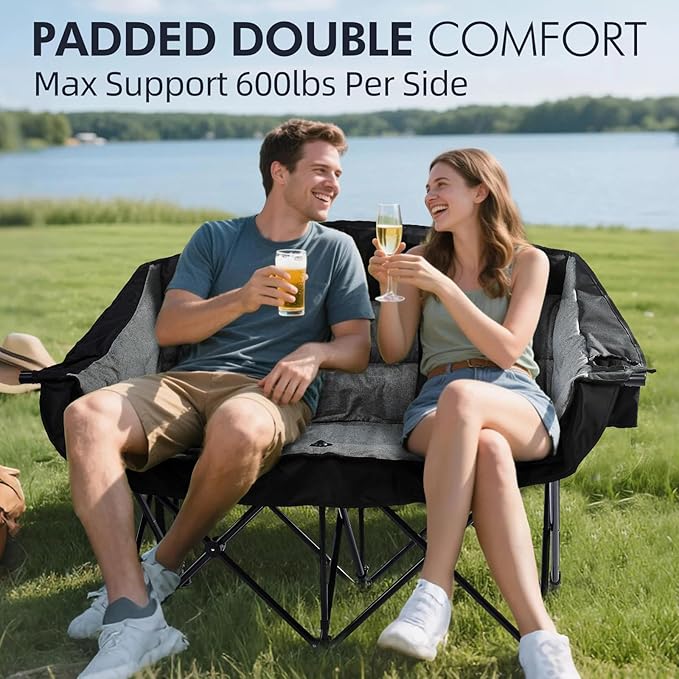 Double Camping Chair Loveseat - Image 2