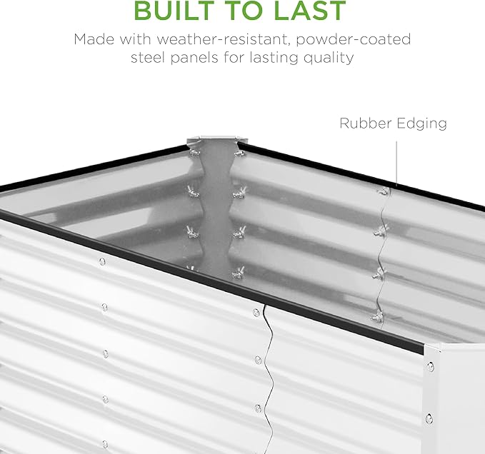 Best Choice Products 4x2x2ft Outdoor Metal Raised Garden Bed, Deep Root Box - Image 7