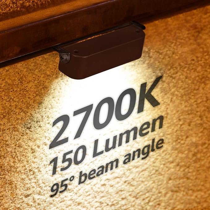 LEONLITE 8-Pack Premium Series 4 Inch 2W LED Retaining Wall Lights Swivel - Image 2