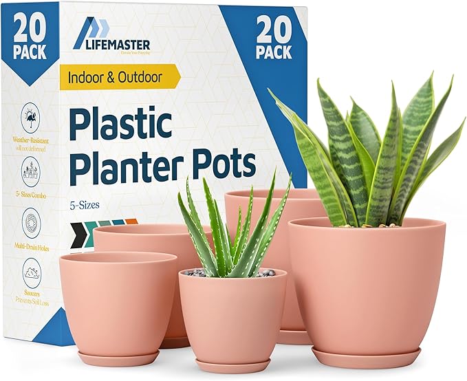 Planter Pots with Drainage Holes by LIFEMASTER