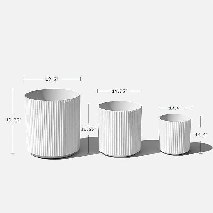Veradek Demi Series Set of 3 Round Planters - Image 2
