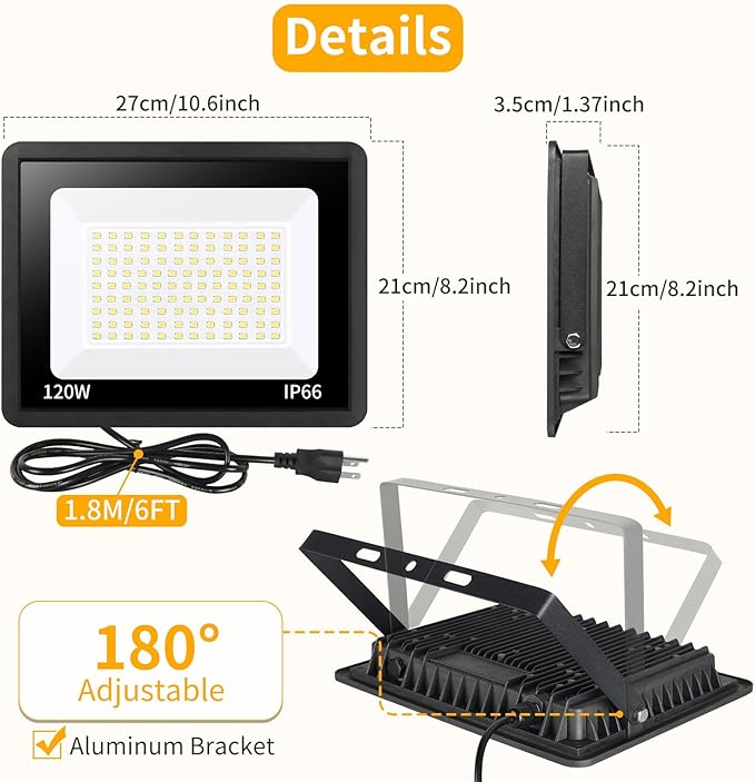 120W LED Flood Light Outdoor - Image 6