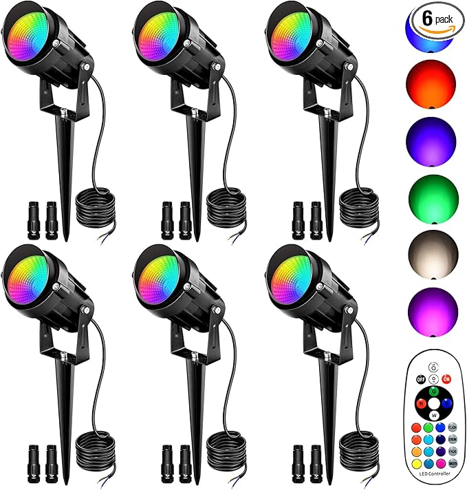 Low Voltage Landscape Lighting, 12V-24V RGBW Color Changing Landscape Lights by Unknown