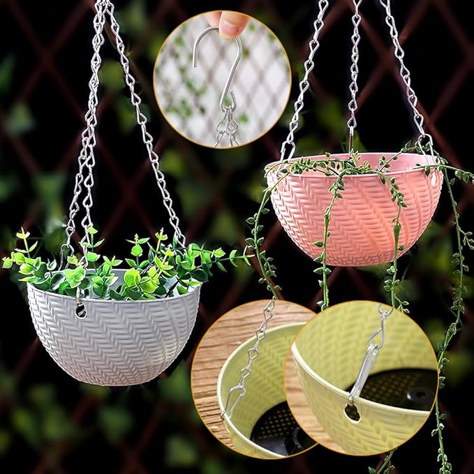 YINGFENG 197 Inch DIY Silver Hanging Basket Chains, Adjustable Length, - Image 2