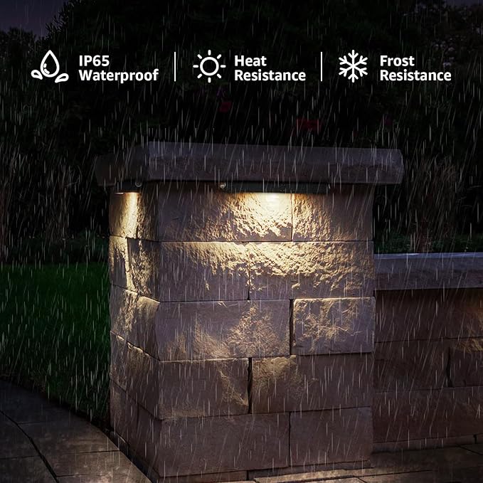 SUNVIE 12 Inch LED Hardscape Lighting 2700K Soft White Retaining Wall Lights 7W - Image 5