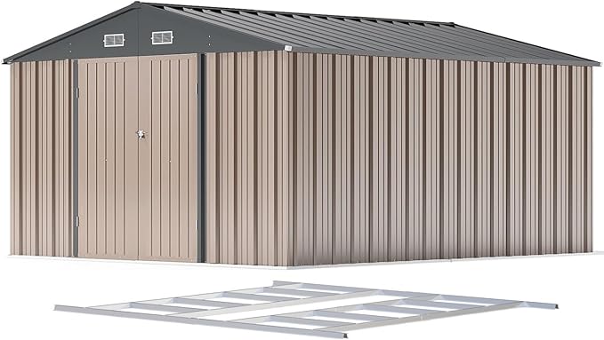 Patiowell 10 x 12 FT Metal Storage Shed - Image 8