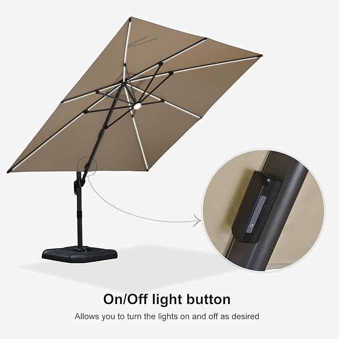 PURPLE LEAF 10 Feet Patio Umbrella - Image 7