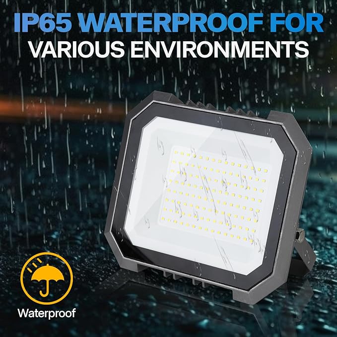 2 Pack LED Flood Lights Outdoor, 50W 5000LM Super Bright Floodlight Outside - Image 3