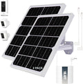 Solar Panel for Security Camera 2 in 1 Port 10W Ring Camera Solar Charger by Unknown
