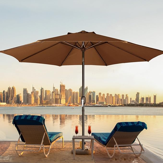 Blissun 9' Outdoor Patio Umbrella, Outdoor Table Umbrella, Yard Umbrella - Image 7
