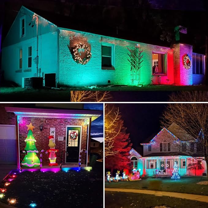 Spotlights Outdoor, RGB Color Changing Landscape Lights 12W 800lm 120V Plug in - Image 8