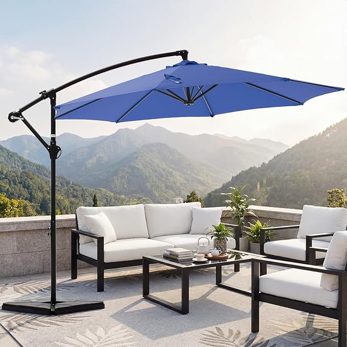 OLIXIS Offset Patio Umbrella, 9.7FT Cantilever Table Umbrellas - Image 7