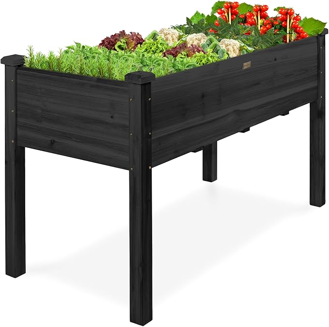 Best Choice Products 48x24x30in Raised Garden Bed, Elevated Wood Planter Box by BestChoiceProducts