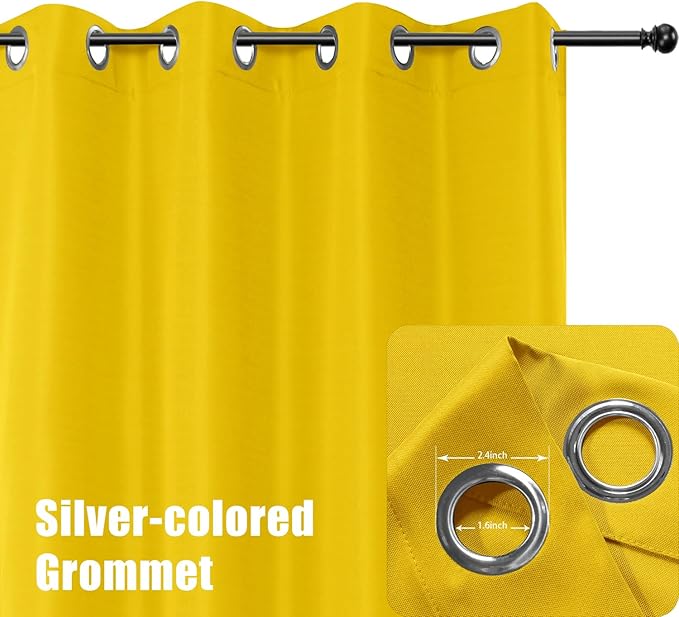 BONZER Outdoor Curtains for Patio Waterproof Thick Privacy Grommet Light - Image 2