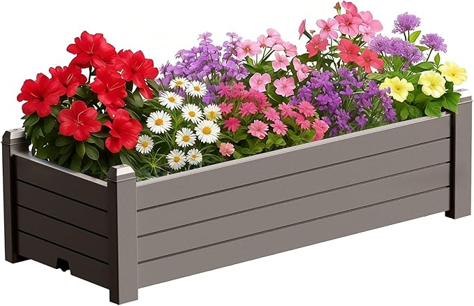 Raised Garden Bed, 21 Gallon Self-Watering Outdoor Raised Planter Box by OutdoorLivingPerfected