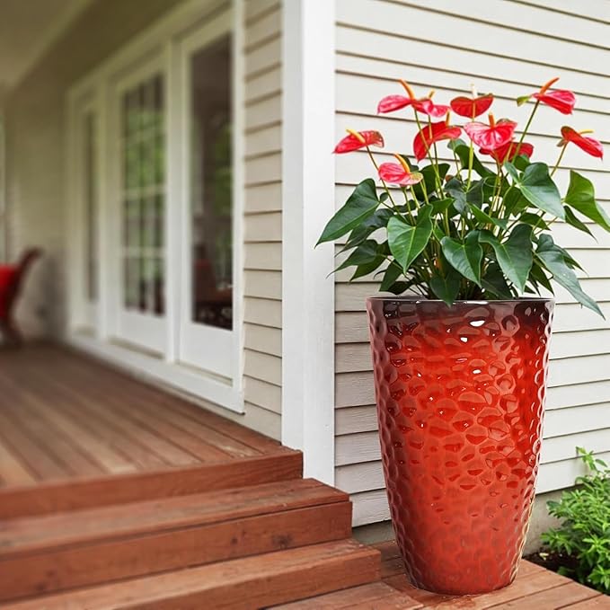 Worth 2 Pack 24" Tall Large Plastic Planter - Image 5