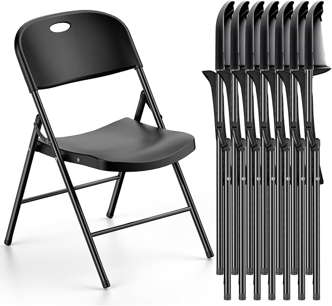 Nazhura 350 Weight Limit Heavy Duty Plastic Folding Chair by NazhuraGoodCompanionAtHome