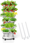 6 Tiered Strawberry Vertical Planters, Stacking Tower Garden by Tectsia