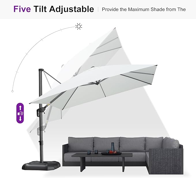 PURPLE LEAF 10 Feet Patio Umbrella - Image 7