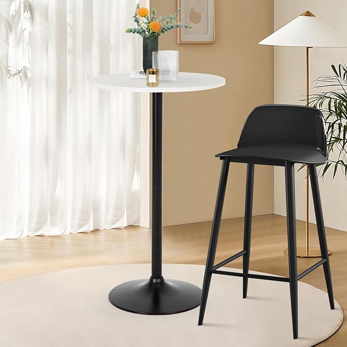 FDW Pub Table 40 Inch Height Cocktail Table Round Bistro Bar Table - Image 2
