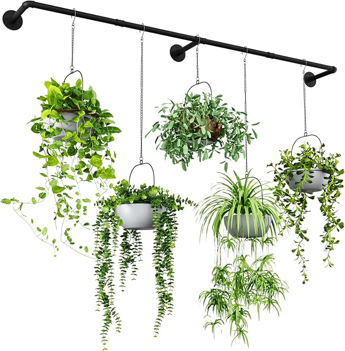 Bamworld Plant Hanger Indoor 70in Hanging Planters Rod Hanging Plant Holder by Bamworld