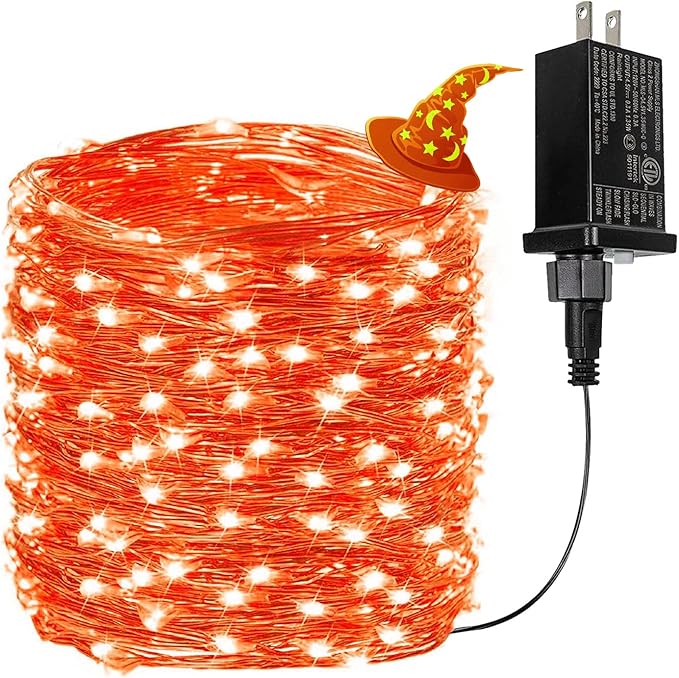 66Ft 200 LED Halloween Fairy Lights Plug in, 8 Modes String Lights by BHCLIGHT