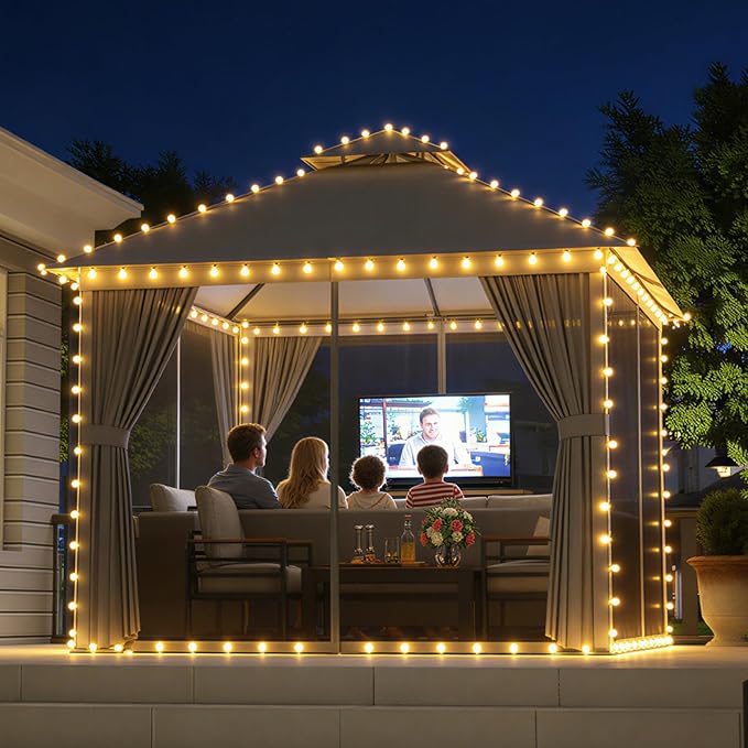 Aoxun Outdoor Gazebo for Patio 10x10, Metal Frame Canopy - Image 3