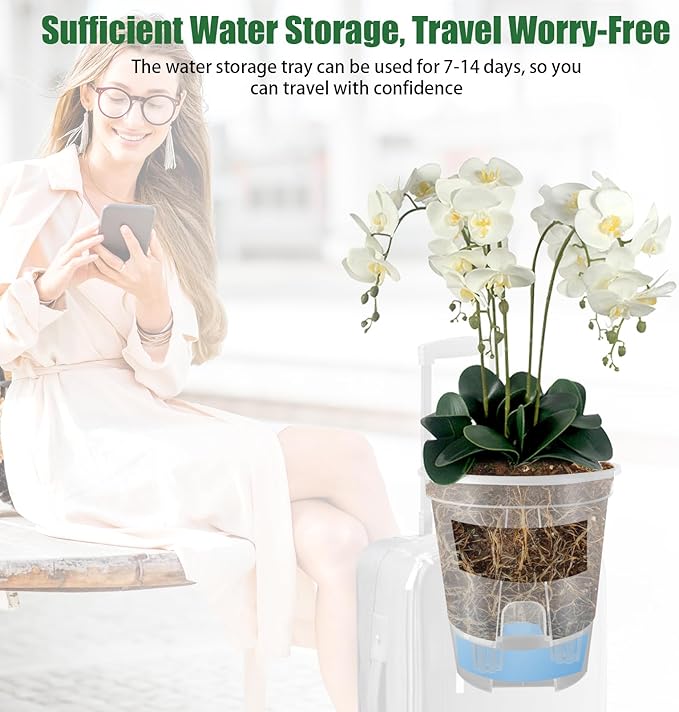 Cdd's Path 5-Pack 6 Inch Self Watering Naked Root Planter Pots - Image 7