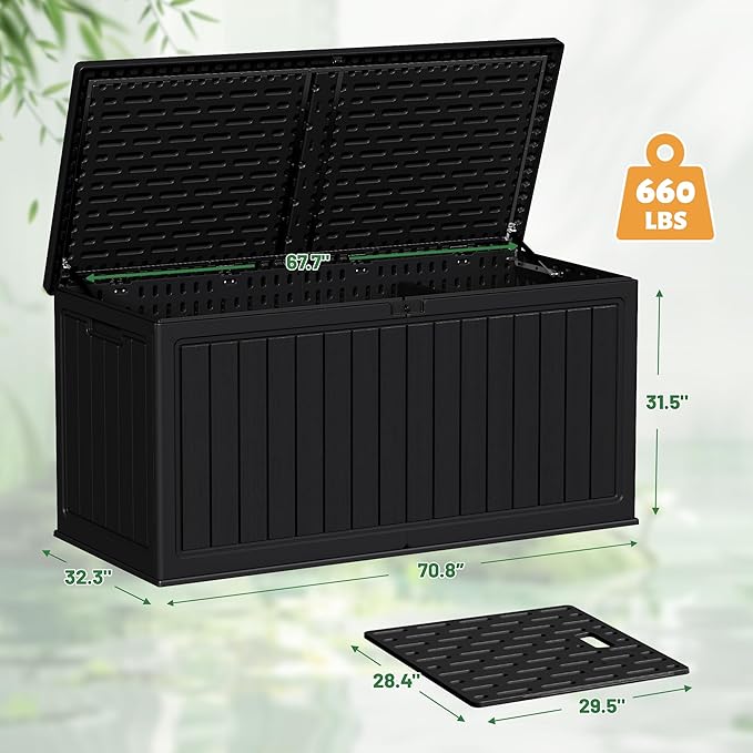 Devoko 260 Gallon Double-Wall Deck Box - Image 8