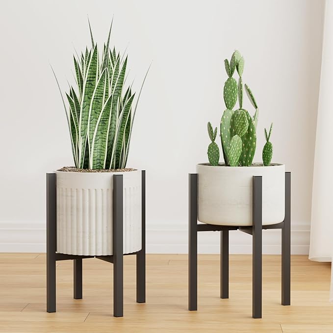 2-Pack Adjustable Metal Plant Stand Indoor Outdoor by Linpla