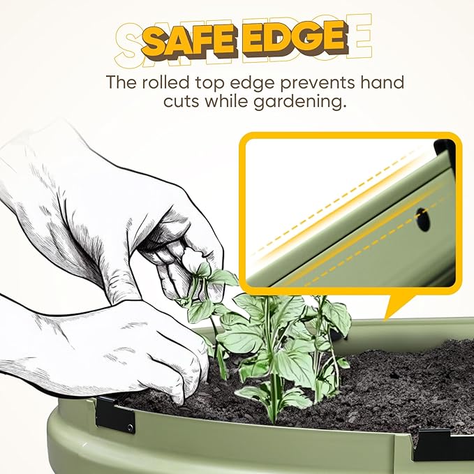 KING BIRD Raised Garden Bed Kit 2025 Upgraded Quick-Setup Galvanized Planter - Image 7