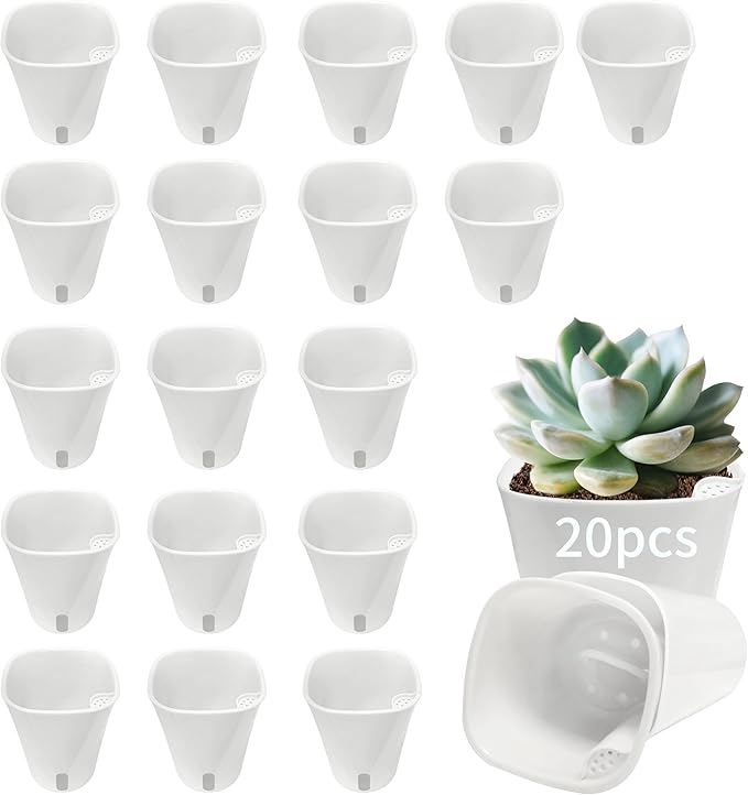 3" Self Watering Pots, 20 Sets Self Watering Planter Pots by TCBWFY
