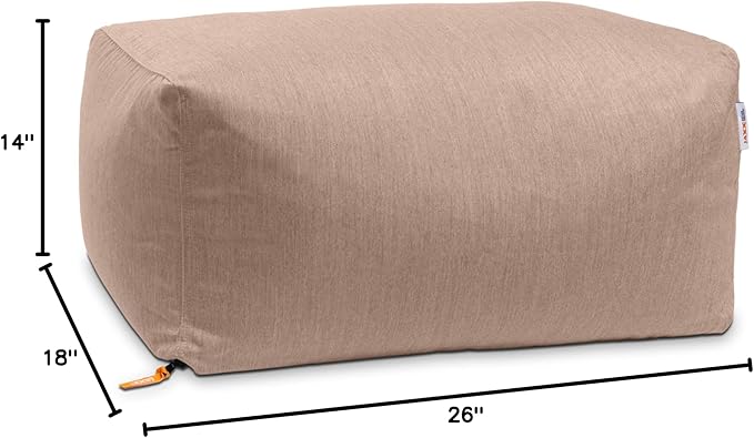 Jaxx Leon Outdoor Bean Bag Ottoman Bench, Premium Sunbrella - Image 2