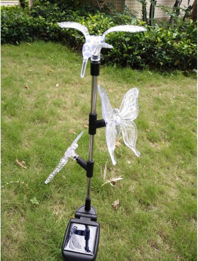 Solar Garden Stake Lights Hummingbird Butterfly and Dragonfly Multi-Color - Image 4