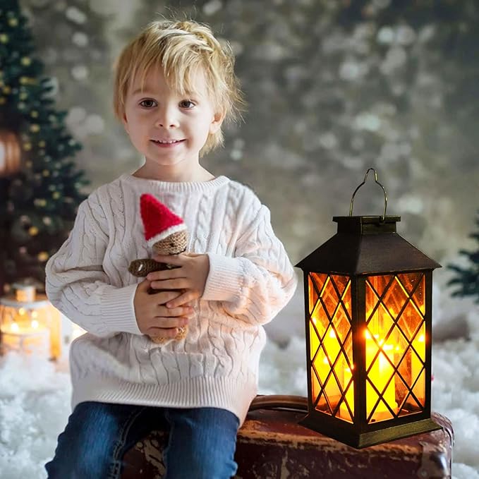 Solar Outdoor Lantern, Garden Hanging Waterproof Lanterns PVC Upgrade 3 LED - Image 7