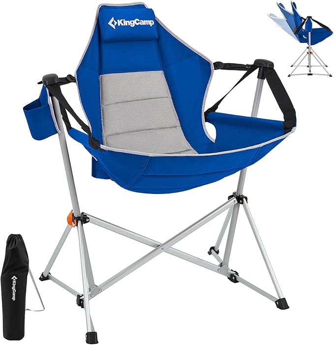 KingCamp Hammock Chair with Footrest – Heavy Duty Swinging Rocking Camping by KingCamp