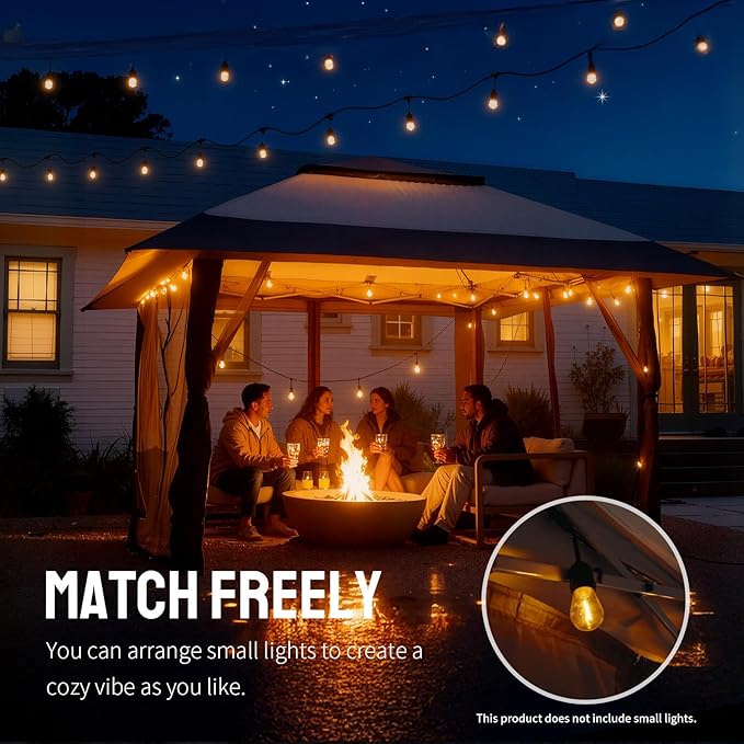 CROWN SHADES 11x11 Pop Up Gazebo, Patented One Push Outoor Canopy Tent - Image 7