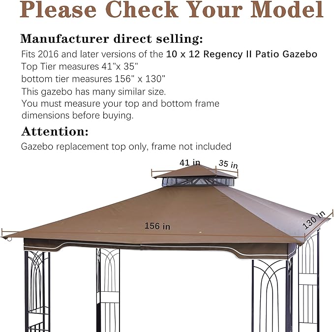 SCOCANOPY Replacement Gazebo Canopy - Image 2