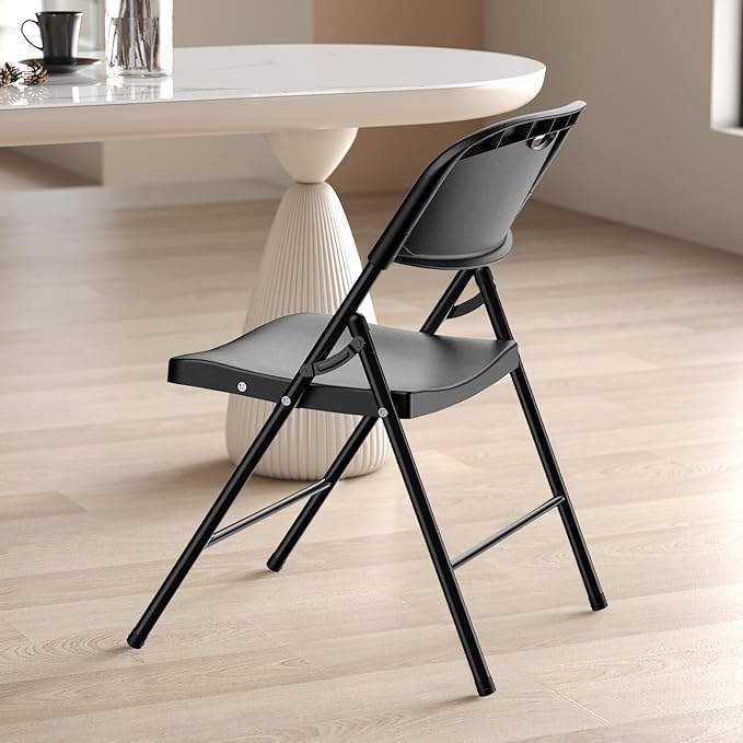 Nazhura 350 Weight Limit Heavy Duty Plastic Folding Chair - Image 2