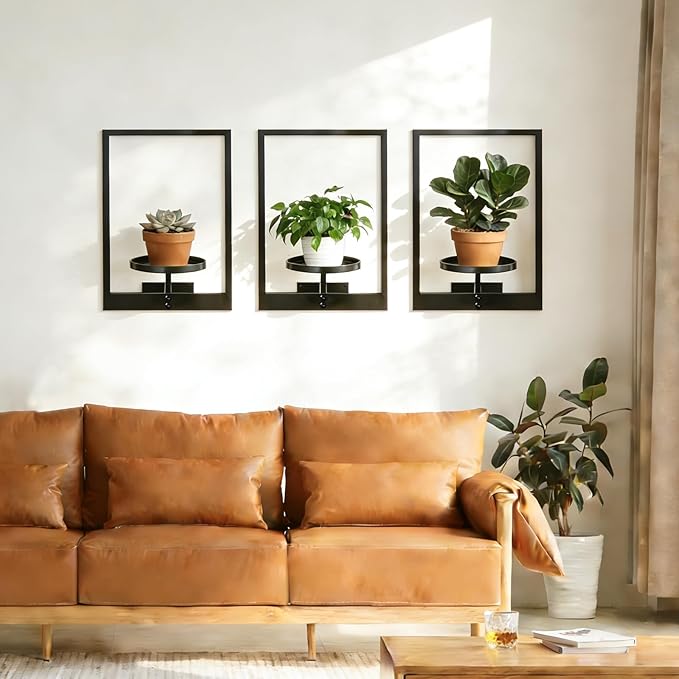 Wall Hanging Plant Stands Planter Shelves, Indoor Outdoor Window Plant Hanger - Image 7