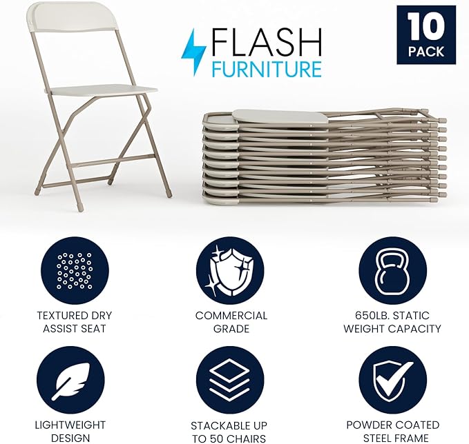 Flash Furniture Hercules Series Plastic Folding Chairs - Image 3