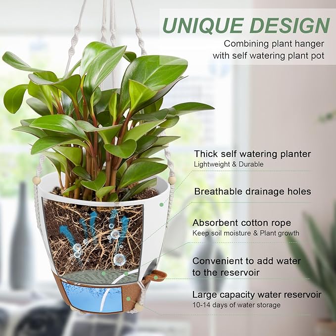 41.5 Inch Macrame Plant Hanger Indoor Outdoor - Image 2