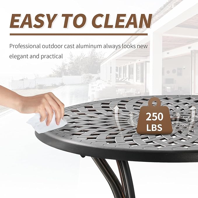31" Round Patio Dining Table - Image 5