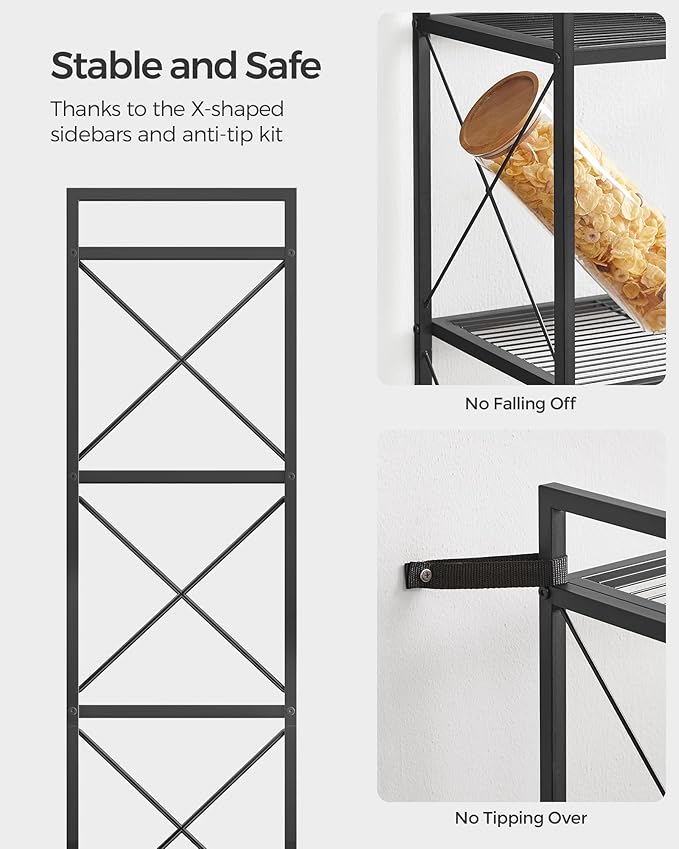 SONGMICS 4-Tier Metal Storage Rack, Shelving Unit - Image 4