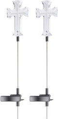 Alpine Corporation 34" Tall Outdoor Solar Powered Cross Pathway Light Stakes by AlpineCorporation
