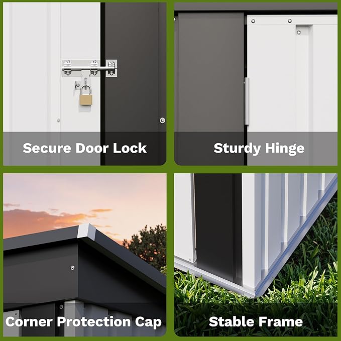 Patiowell 5x3 FT Outdoor Storage Shed, Garden Tool Shed - Image 5