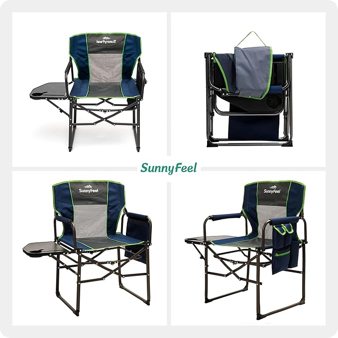SUNNYFEEL Camping Directors Chair, Heavy Duty, Oversized Portable Folding Chair - Image 7